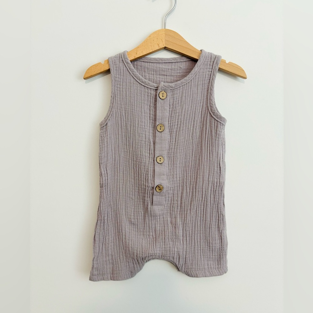 Baby Girl Lavender Gauze Romper NWT